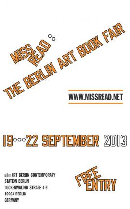 Miss Read 2013 poster by Laurence Weiner